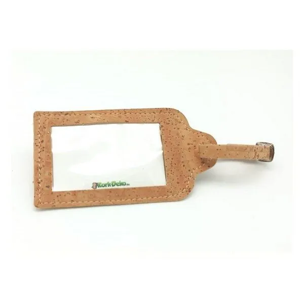 Kork-Deko Kork-Deko Kofferanhänger aus Korkstoff (Beige) mit Schnalle – Produktbild 6 von 8
