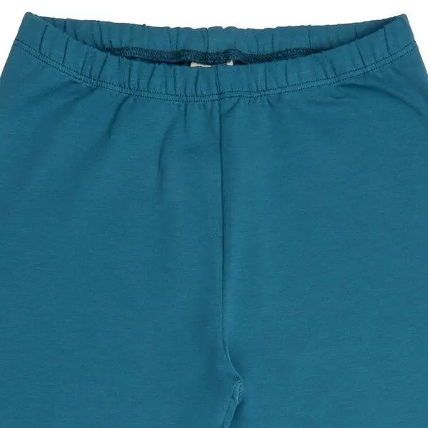 Walkiddy Kinder Leggings GOTS zertifiziert, petrolblau „Blue Coral“, Bio-Baumwolle, weich & elastisch – Walkiddy, Blau, – Produktbild 2 von 2