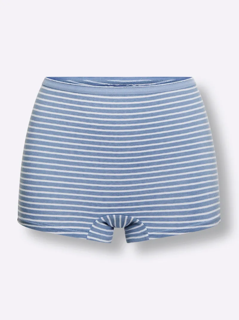 wäschepur Panty 2x bleu-geringelt + 2x bleu, 2x bleu-geringelt + 2x bleu, – Produktbild 2 von 3