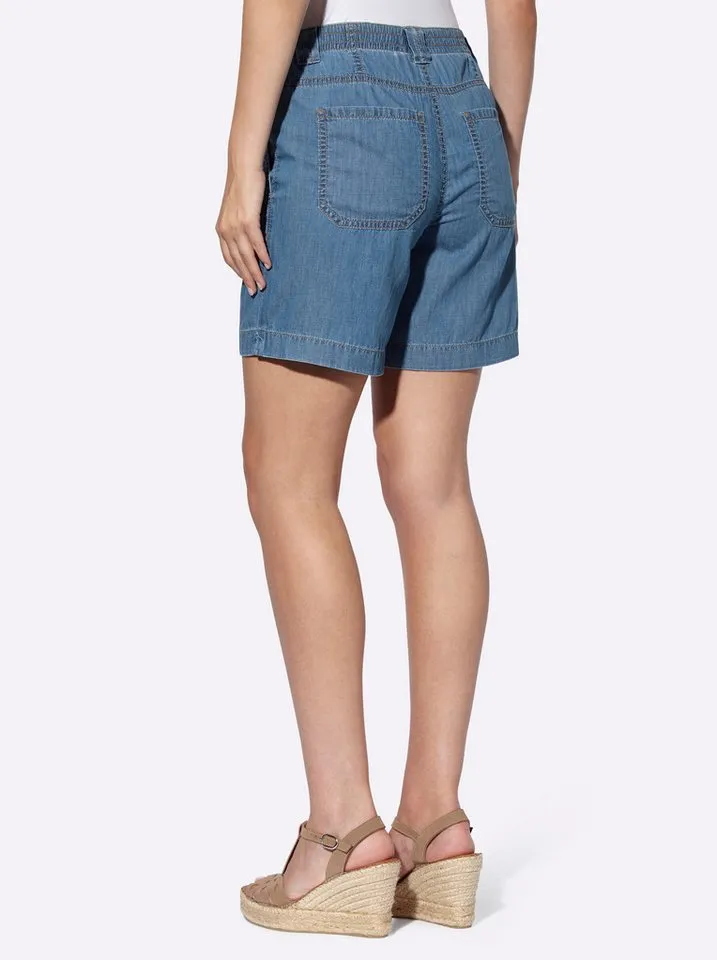 heine heine Jeansshorts Shorts normal, Blau, – Produktbild 3 von 5