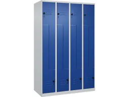 C+P C+P Z-Spind Classic PLUS, 8 Fächer, 1850x1200x500mm, Lichtgrau/Enzianblau – Produktbild 1 von 1