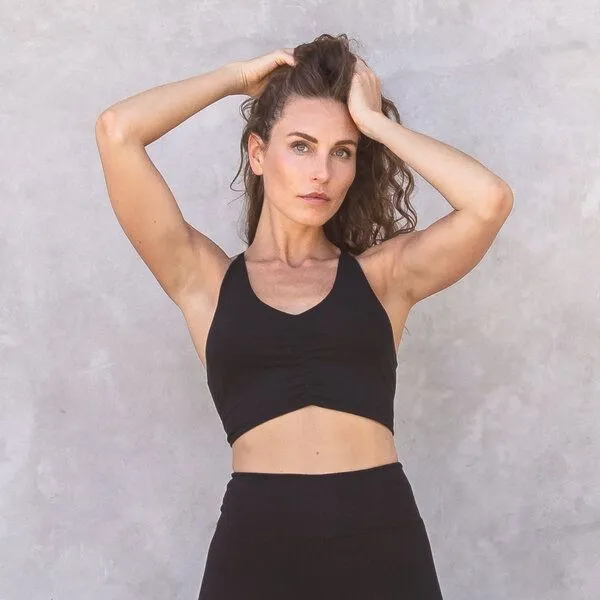 Jaya Jaya CAROLINA - Damen - Bra für Yoga aus Biobaumwolle, Black/schwarz, – Produktbild 3 von 4