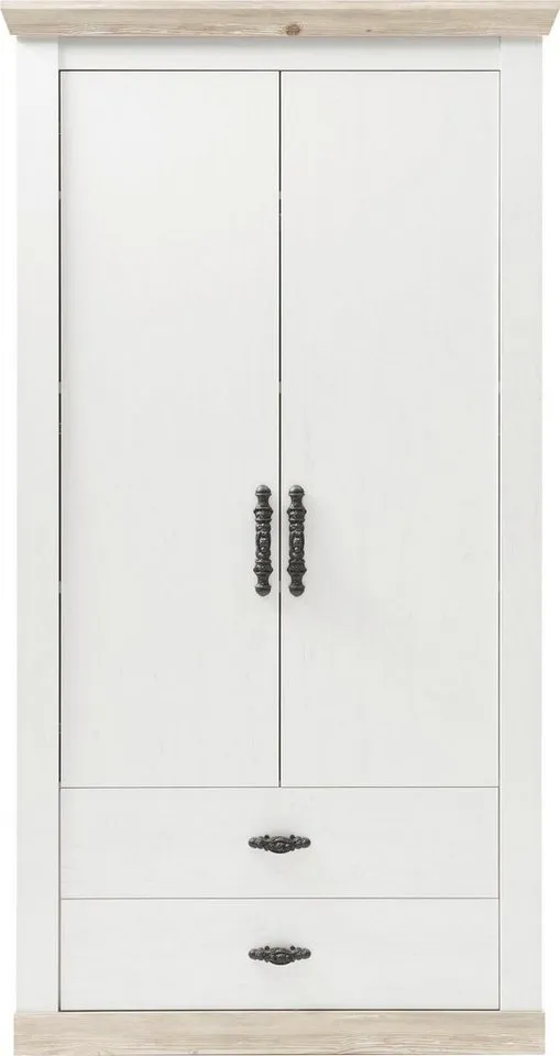 Home affaire Garderobenschrank Florenz Höhe ca, 200 cm, Weiß, – Produktbild 3 von 5