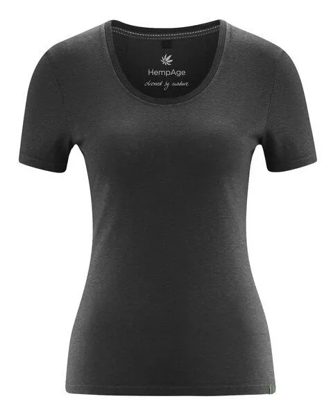 HempAge HempAge T-Shirt Slim fit Hanf/Biobaumwolle, Black(schwarz), – Produktbild 2 von 4