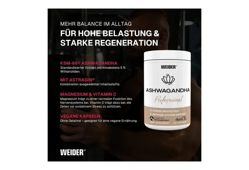 Weider Weider Ashwagandha Pro Capsules Kapseln – Produktbild 3 von 5