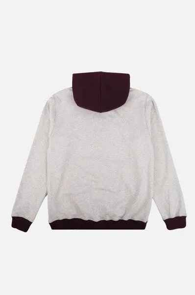 Trendsplant Trendsplant The Hooded Oversized Sweatshirt Warm Heather Grey/Wine Red, Grau, – Produktbild 4 von 4
