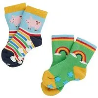 Frugi Frugi Stoppersocken Rainbow Farm 2er Set Grippy Socks 2 Pack – Produktbild 1 von 1