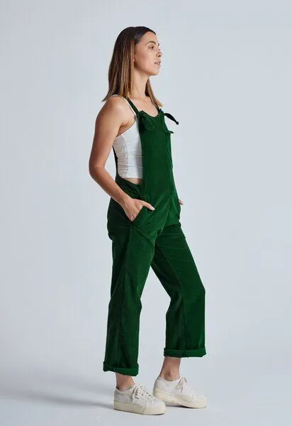 Flax and Loom Flax and Loom Cord Latzhose Mary Lou, Winter green, – Produktbild 4 von 7