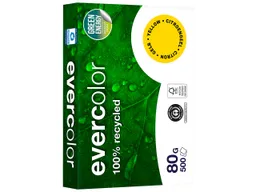 Clairefontaine 500 Blatt Clairfontaine Farbiges Recycling-Kopierpapier 'Evercolor' Gelb, 80g, DIN A4 – Produktbild 1 von 1