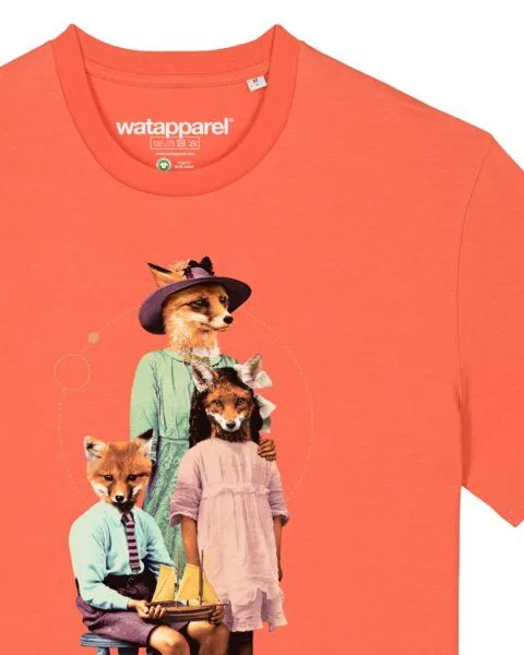 watapparel watapparel T-Shirt Unisex Fancy Fox, Fiesta, – Produktbild 3 von 3