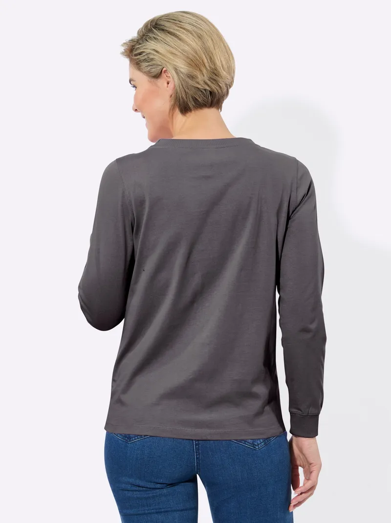 Witt Rundhalsshirt steingrau + anthrazit, Steingrau + anthrazit, – Produktbild 2 von 3