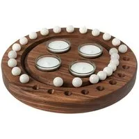 klotzaufklotz klotzaufklotz Adventskalender und Adventskranz mit Teelichtern – Produktbild 1 von 1