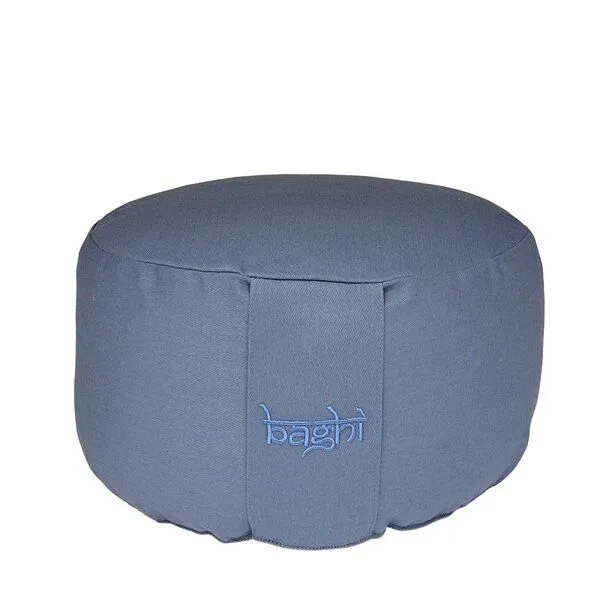 BAGHI BAGHI rundes Meditationskissen basic 15cm hoch - GOTS zertifiziert, Kornblumenblau, – Produktbild 1 von 4