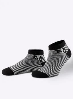 wäschepur Socken schwarz-weiß-gestreift – Produktbild 1 von 1