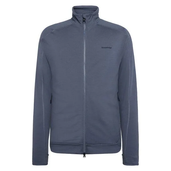 KnowledgeCotton Apparel KnowledgeCotton Apparel Fleece-Jacke mit Reißverschluss DYNAMIC aus Merinowolle - Herren, Blau (vintage-indigo), – Produktbild 1 von 1