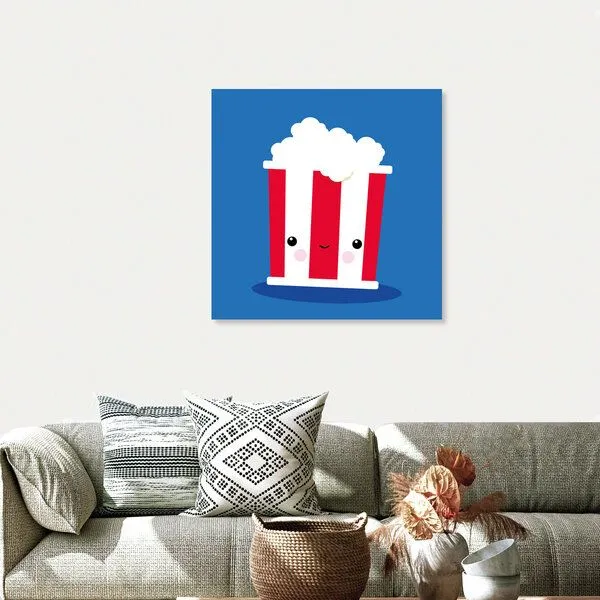 Photocircle Photocircle Poster / Leinwandbild - Kinderzimmerbild Kawaii Popcorn – Produktbild 4 von 4