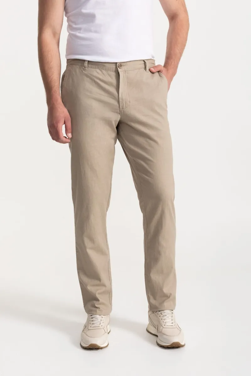 De IONESCU De IONESCU Herren vegan Hose Moldoveanu, Beige, – Produktbild 2 von 2