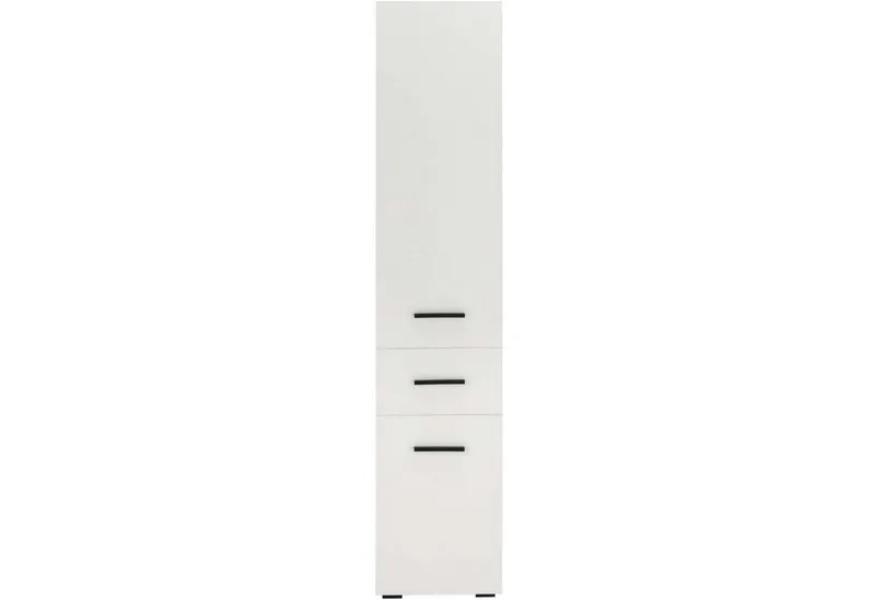 welltime Hochschrank Skara 3 verstellbaren Einlegeböden hinter den Türen, Breite 38cm, Höhe 180cm, Weiß, – Produktbild 3 von 3