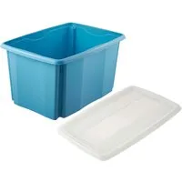 Keeeper keeeper Aufbewahrungsbox "Emil Eco Line" mit Deckel "Emilia", 54,5x39x29, 5 cm, 45 l, blau – Produktbild 1 von 1