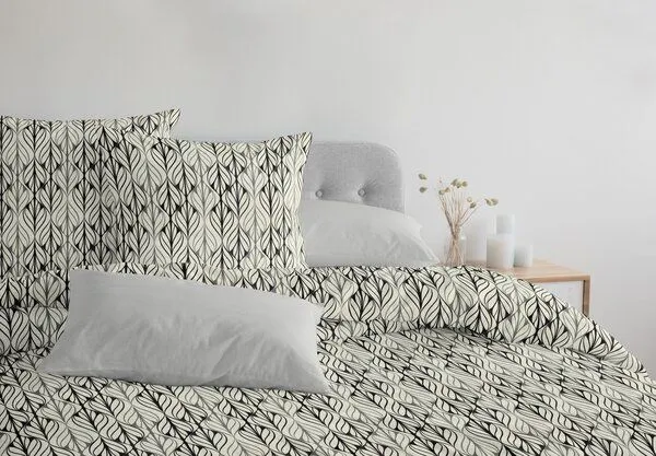Nature by Adam Nature by Adam Bettwäsche 2tlg aus Leinen und Bio-Baumwolle - Made in Germany - Wave, Natur-schwarz, – Produktbild 3 von 3