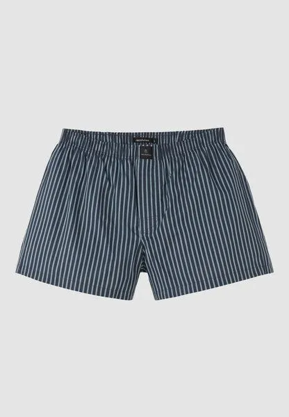 recolution Herren Boxershorts aus Bio-Baumwolle - AMARGO STRIPES - recolution, Navy/ mineral blue (mehrfarbig), – Produktbild 1 von 4