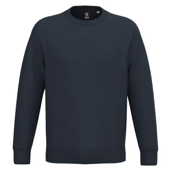 YTWOO YTWOO Basic Unisex-Sweatshirt aus nachhaltiger Baumwolle, Navy, – Produktbild 3 von 3