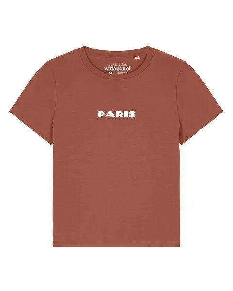 watapparel watapparel T-Shirt Frauen Paris Flora, Heritage brown, – Produktbild 1 von 2