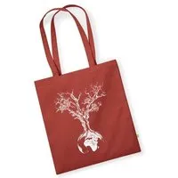 Life Tree Life-Tree Tasche aus Biobaumwolle Fairwear "Weltenbaum" für in Grün/Blau/Weiß/Rot, Burgund, – Produktbild 1 von 1
