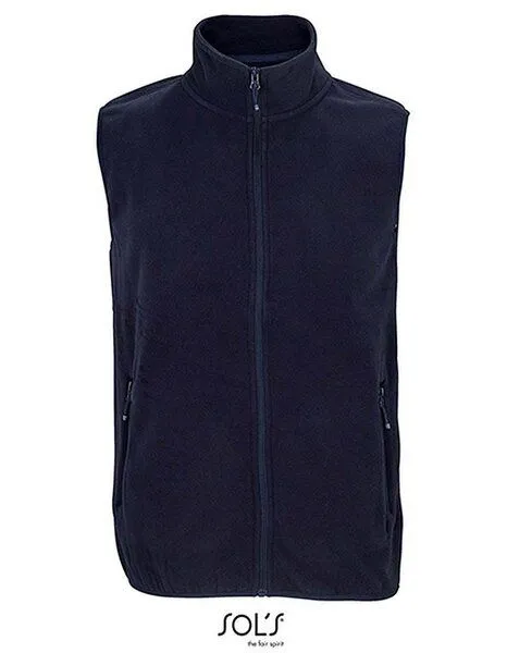 Sol's Sol's Unisex Factor Zipped Fleeceweste Bodywarmer Gilet aus recyceltem PET Vegan, Navy, – Produktbild 2 von 3
