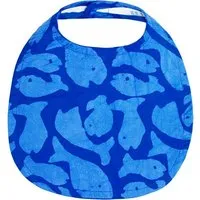Global Mamas Global Mamas Bio Lätzchen - Fische - Blau - Upcycling – Produktbild 1 von 1