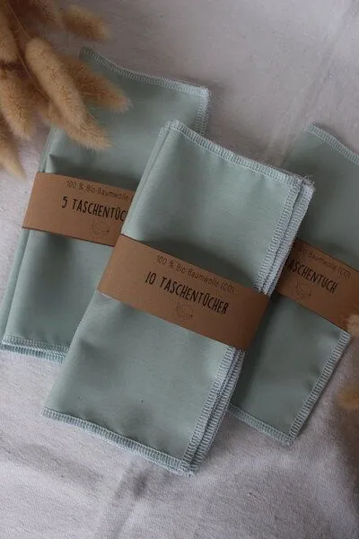 mango.bananen mango.bananen Taschentücher aus Biobaumwolle, Grün, – Produktbild 5 von 6