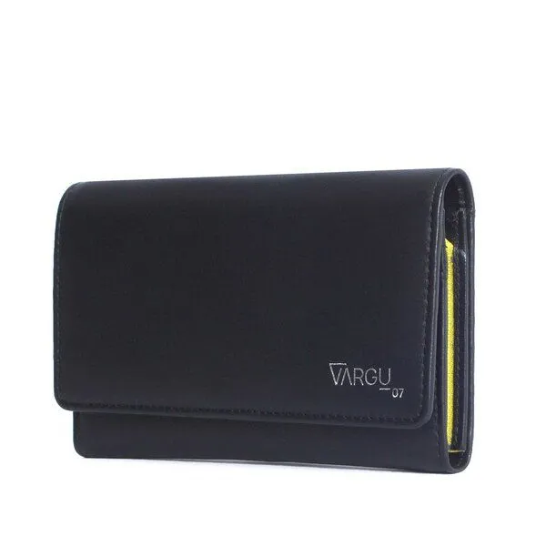 Vargu Vargu Echtleder Geldbörse NUME 1, Black, – Produktbild 1 von 4