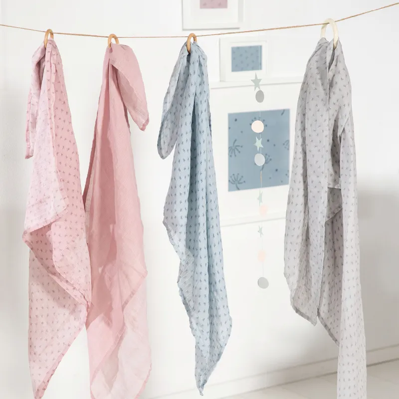 roba Roba 2er Set Puck- und Stilltuch Lil Planet türkis – Produktbild 1 von 3