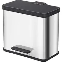Hailo Hailo Abfall-Treteimer 'Öko Trio Plus L' 3 x 9 l edelstahl – Produktbild 1 von 1