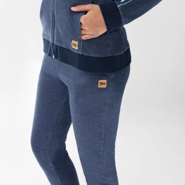 TAO Sportswear TAO Sportswear Lange Damen Jogginghose FLEUR aus Bio-Baumwolle, Blau, – Produktbild 3 von 4
