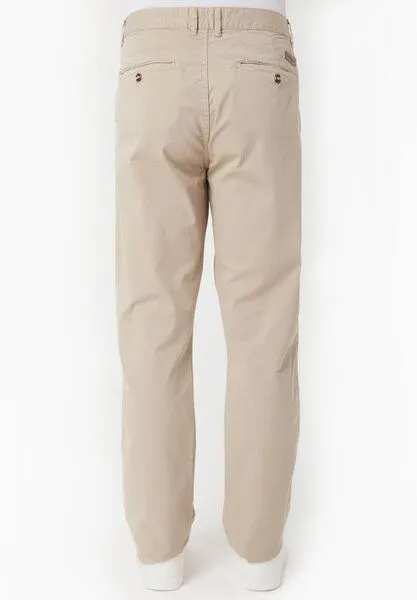 ORGANICATION ORGANICATION Slim-Fit Hose aus Bio-Baumwolle, Feather beige, – Produktbild 4 von 4