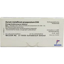 Weleda WELEDA AURUM METALLICUM PRAEPARATUM D 30 Ampullen 8 St Ampullen – Produktbild 1 von 1