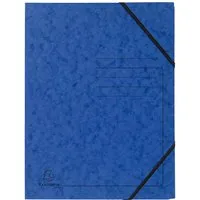 Exacompta 25 Exacompta Eckspannmappen, Colorspan-Karton, 355 g/m², DIN A4, Gummizug, blau – Produktbild 1 von 1