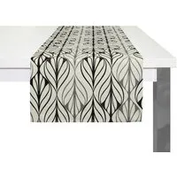 Nature by Adam Nature by Adam Tischläufer aus 100% Bio-Baumwolle - Made in Germany - Wave, Natur-schwarz, – Produktbild 1 von 1