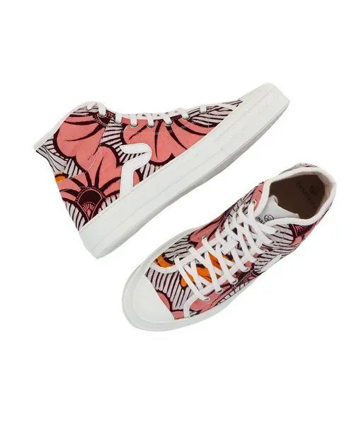 PANAFRICA PANAFRICA Atlas - African Fair Trade Sneaker, Fleurs (rosa), – Produktbild 3 von 4