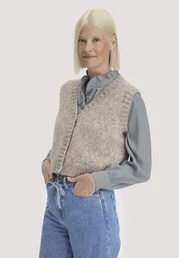 hessnatur hessnatur Strickweste Relaxed aus Alpaka und Bio-Baumwolle – Produktbild 1 von 1