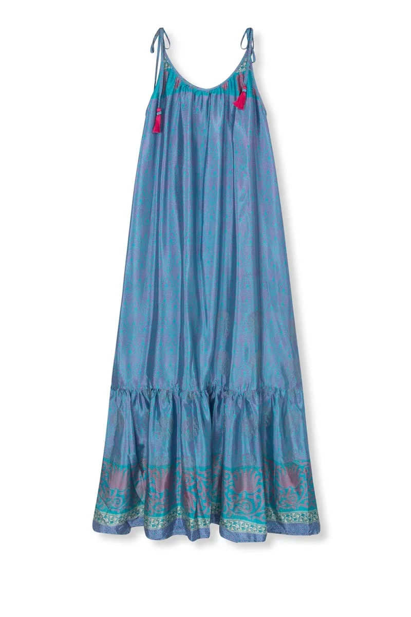 el.résidu el.résidu Damen vegan Kleid Myra, Blau, – Produktbild 2 von 2