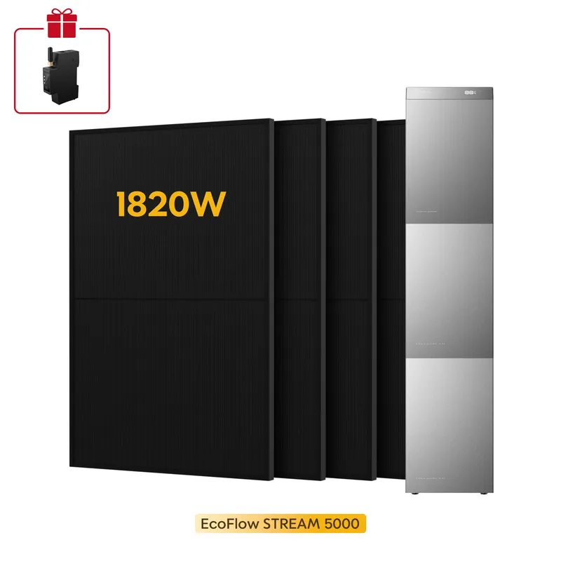 EcoFlow EcoFlow Stream 5000, All-in-One Speicher für Balkonkraftwerke, mit 4 Bifaziale Solarmodule, by Powerness - 455W X 4 / 15kWh / Selbstabholung – Produktbild 1 von 2