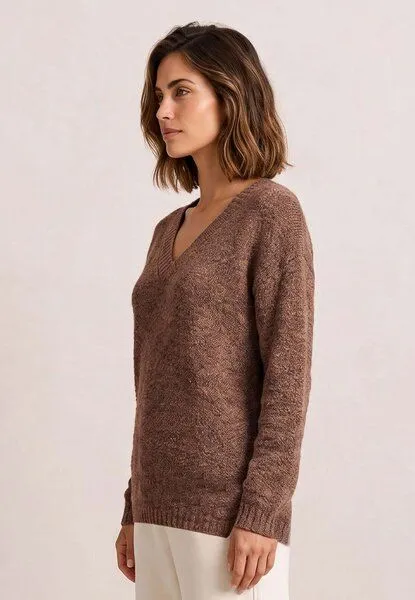 LANA Organic LANA Organic Wollpullover, Modell Jana, Toffee, – Produktbild 4 von 4