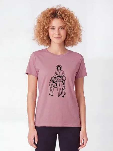 watapparel watapparel T-Shirt Frauen Cowgirl, Lilac dream, – Produktbild 3 von 3
