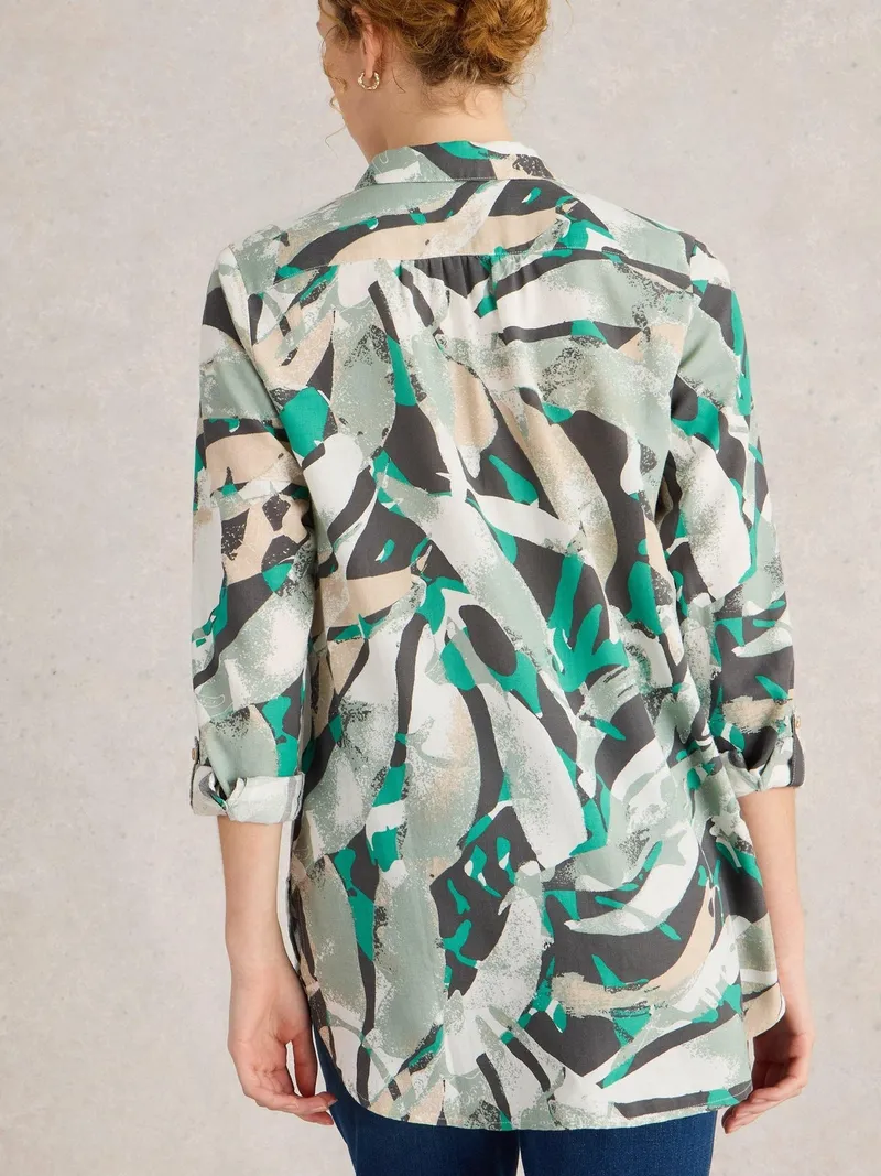 White Stuff Lange Bluse Sophie - 50/R, Grau multi, – Produktbild 4 von 4