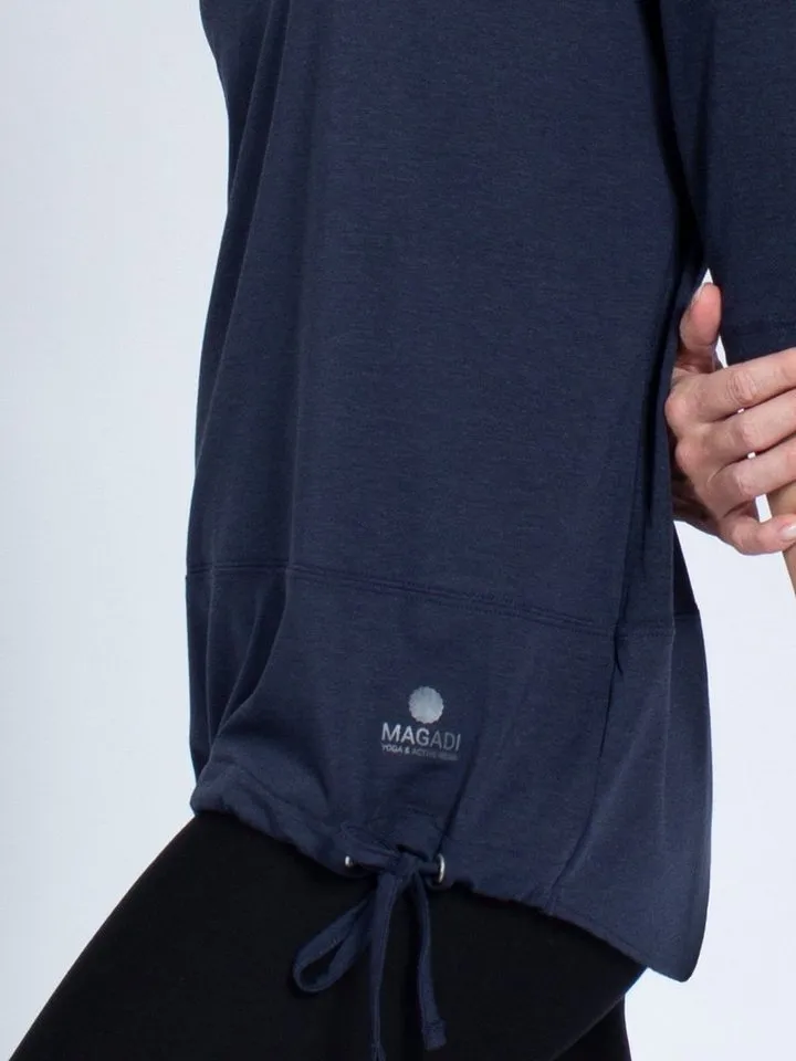 Magadi Magadi Yogashirt Sara aus weichem Naturmaterial, Blau, – Produktbild 4 von 5