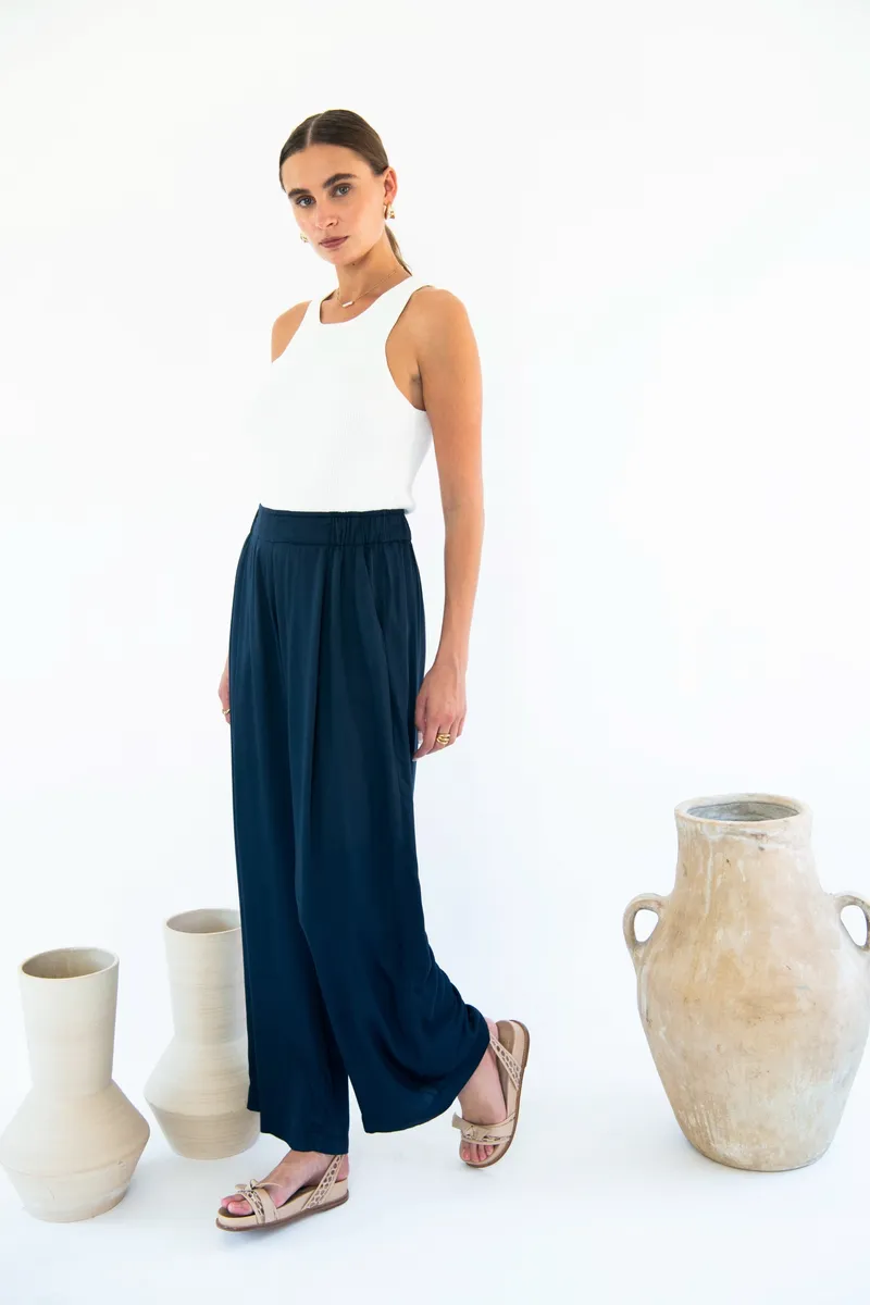 Neu Nomads Neu Nomads Damen vegan Hose Garbo Mitternacht, Extra dunkelblau, – Produktbild 1 von 2