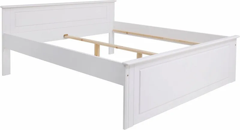 OTTO home Massivholzbett Hugo, FSC® zertifiziert, Landhausstil, zeitlos und edel (auch als Super Sparset inklusive Schubkästen), Stauraumbett, extra belastbar, Made in EU, viele Breiten, Weiß, – Produktbild 6 von 8