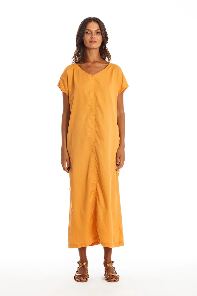 RAVENS VIEW IBIZA RAVENS VIEW IBIZA Damen vegan Kleid Tessa Gold Sand Gelb, Dunkelgelb, – Produktbild 2 von 2